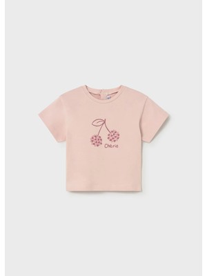 Mayoral Kız Bebek Baskılı Tshirt Pembe