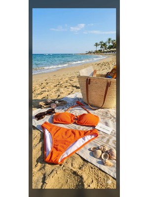 Mojo My Life Turuncu Straplez Bikini Takımı