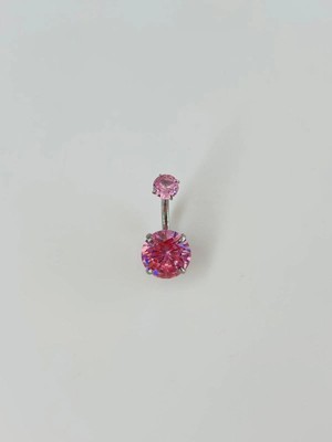 Hace Bazaar Pembe Taşlı Göbek Piercing