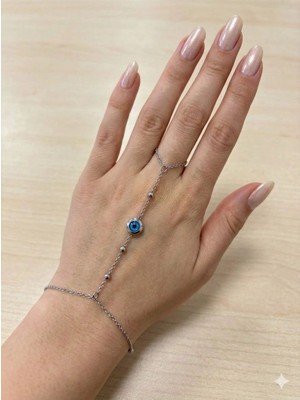 Hace Bazaar Nazar Boncuğu Detaylı Çelik Şahmaran