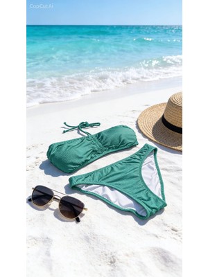 Mojo My Life Yeşil Straplez Bikini Takımı