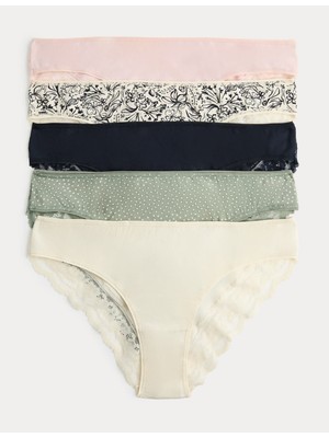 Marks & Spencer 5'li Dantel Detaylı Brazilian Külot Seti