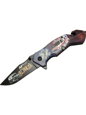Eco Port 4 23 5 Ilkyardım Kurtarma / Kamp Çakı 20CM - Yarı Otomatik, Kemerlikli, Cam Kırma ve Ip Kesme Aparatlı