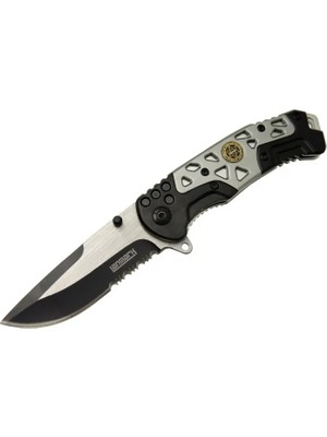 Eco Port MX10 Gri Testereli Outdoor Çakı 21 cm - Otomatik, Perçinli