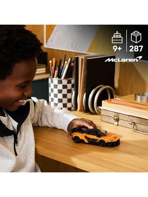 Terra Organik Speed Champions Mclaren W1 Gerçek Süper Araba 77257-9 Yaş ve Üzeri Çocuklar Için Mclaren Kıyafetli Sürücü Figürü Içeren Yaratıcı Oyuncak Yarış Arabası Yapım Seti, Hediye Fikri (287 Parça)