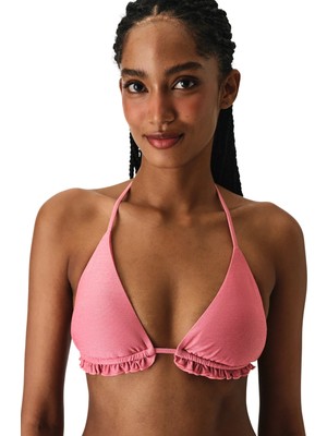 Penti Somon Denisse Ruffle Üçgen Fırfırlı Bikini Üstü