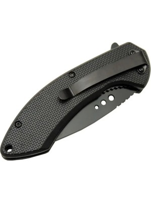 Eco Port 4215 Kırmızı Kamp Çakı 20CM- Yarı Otomatik, Kemerlikli, Oluklu