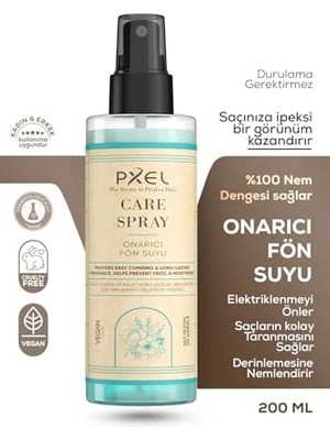 Terra Organik Pxel Çift Fazlı Isı Koruyucu ve Onarıcı Fön Suyu 200 ml – Vegan, Durulanmayan Saç Bakım Spreyi, Tüm Saç Tipleri Için, Elektriklenme Önleyici, Parlaklık ve Yumuşaklık Sağlar
