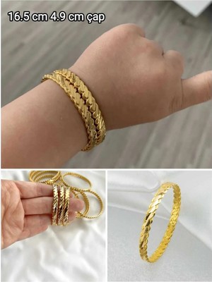 1 Adet 1-3 Yaş Kız Çocuk Altın Kaplama Burgu Bilezik Çocuk Bilezik Kız Çocuk Bilezik 4,9cm Çapı 16CM