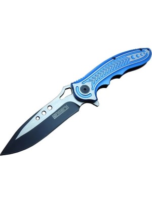 Eco Port T60B Kamp Çakı 20 cm - Mavi Sap, Otomatik, Kemerlikli