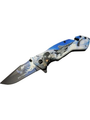 Eco Port 4 23 4 Air Force Kurtarma / Kamp Çakı 20CM - Yarı Otomatik, Kemerlikli, Cam Kırma ve Ip Kesme Aparatlı