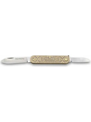 Eco Port 61804 Pirinç Işlemeli Sürmene Çakısı 5,5 / 3,5 cm - Çift Bıçaklı