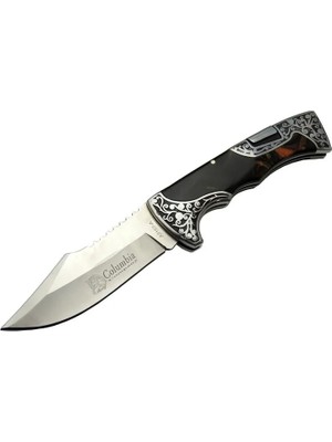 Eco Port A3157B Kahverengi Av / Kamp Çakı 23 cm - Sedef Işlemeli Saplı,