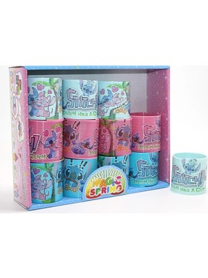 Eco Port Stitch Baskılı Magic Spring Stres Yayı - Standlı Pembe ve Mavi Renk 12'li Seti ALK3986