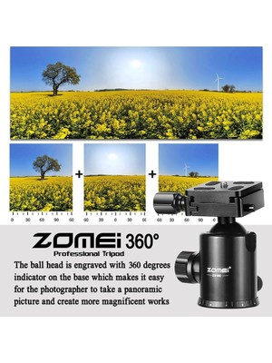 Zomeı Z818C Profesyonel Taşınabilir Karbon Fiber Dijital Kamera ve Kamera Monopod Standı, Tüm Için Top Başlıklı (Siyah)