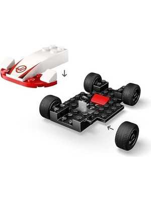 City F1 Williams ve Haas F1 Yarış Arabaları 60464-4 Yaş ve Üzeri Çocuklar Için 2 F1 Pilotu Minifigürü Içeren Yaratıcı Oyuncak Yapım Seti, Doğum Günü Hediyesi (92 Parça)