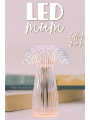 3 Adet LED Mum Kristal Tip Pil Dahil Dumansız Alev Ledli Yapay Dekoratif Mum Işığı Şeffaf PT429