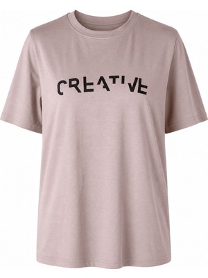 Trender 226-29 Creative Baskı Modal Octavian Ekru Erkek T-Shirt 26YG08000022