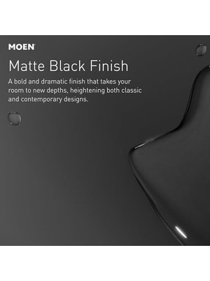 Gibson Mat Siyah Posi-Sıcaklık Basınç Dengeleyici Çevre Dostu Modern Duş Süsü, Valf Gerekli, T2902EPBL
