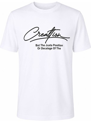 Trender Creativizm Baskı Süpreme Beyaz Erkek T-Shirt 226-16