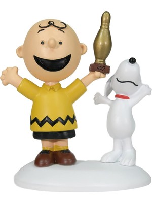 Department 56 Peanuts Village Aksesuarları Charlie Brown Breaks 100 Heykelcik, 5,5 Cm, Çok Renkli