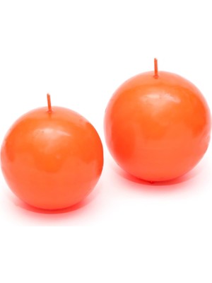 2'li Turuncu Top Mum Seti (7 Cm-8 Cm)