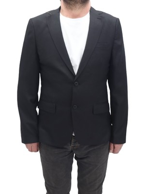 Twenhil Fistan Store Erkek Düz Klasik Kesim Normal Kalıp Çift Düğme Blazer Ceket