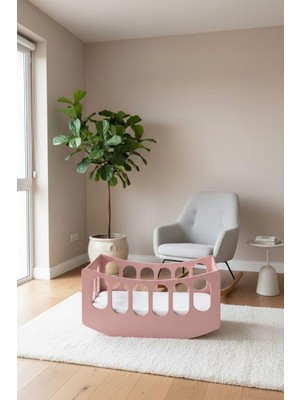 Arion Kids Beşik -%100 Mdf - Sallanabilir Beşik- Pembe