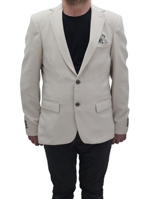 Twenhil Fistan Store Erkek Düz Klasik Kesim Normal Kalıp Çift Düğme Blazer Ceket