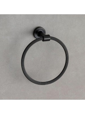 Ezel Halka Havluluk Siyah Renk 211X76X192 mm