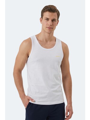 Slazenger Hokey Erkek Slim Fıt Kolsuz Beyaz Atlet