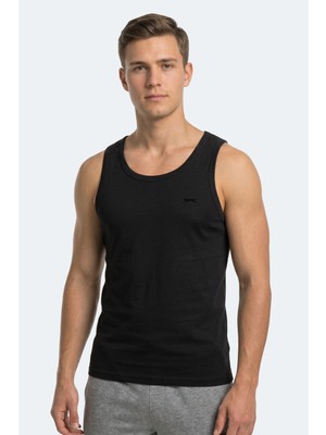 Slazenger Hokey Erkek Slim Fıt Kolsuz Siyah Atlet