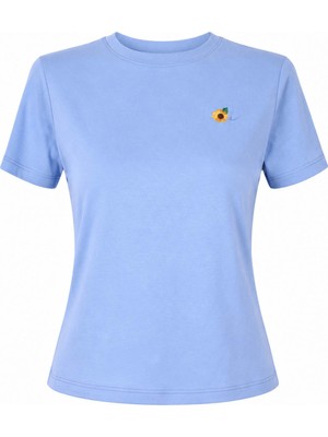Trender 6721 Papatya Mavi Kadın T-Shirt 26YI40000052