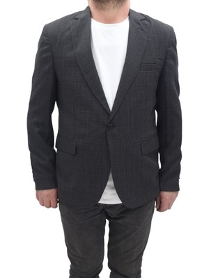 Twenhil Fistan Store Erkek Desenli Klasik Kesim Normal Kalıp Çift Düğme Blazer Ceket