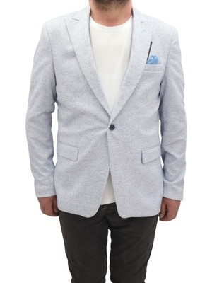 Twenhil Fistan Store Erkek Desenli Italyan Kesim Dar Kalıp Tek Düğme Blazer Ceket
