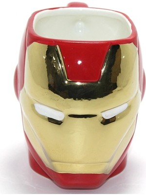 Ynt İthalat 3D Iron Man Tasarımı Porselen Kupa Bardak ALK4499