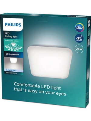 Philips Mauve Kare Plafonyer 24W 4000K