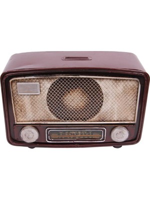 Aksiyon Global Dekoratif Metal Radyo Kumbaralı Vintage Hediyelik