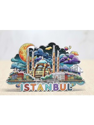 Aksiyon Global Ahşap Istanbul Temalı Magnet