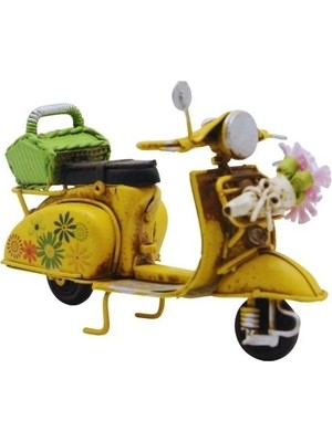 Aksiyon Global Dekoratif Metal Scooter Önü Sepetli