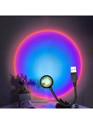 Aksiyon Global USB LED Gün Batımı Projektör Lambası Fotoğraf Çekim Işığı