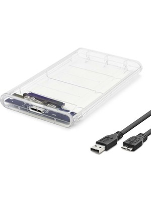 Skygo Hdd Kutu Usb3.0 Plastik Sata 2.5" Transparent HDX1760