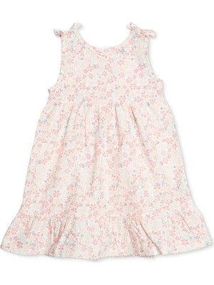 Hellobaby Kız Bebek Elbise Çiçek Baskılı Bisiklet Yaka Ip Askılı
