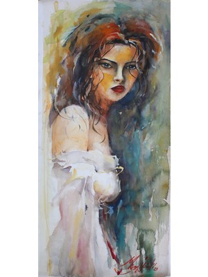Muguetarts %100 Suluboya Outlander Tablo Çalışması  78X36 cm