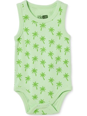 Hellobaby Erkek Bebek Body Çıtçıtlı Bisiklet Yaka Kısa Kol