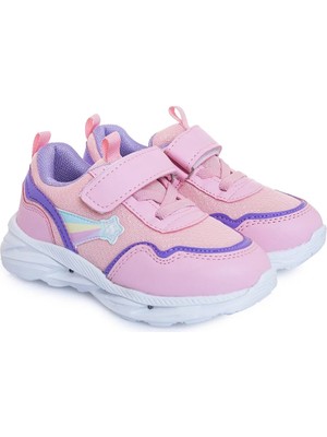 Hellobaby Kız Bebek Spor Ayakkabı Yıldız Baskılı Cırt Bantlı