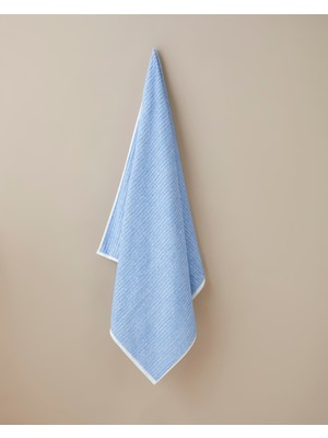 English Home Melange Stripe Pamuk Banyo Havlusu 90X150 cm Mavi