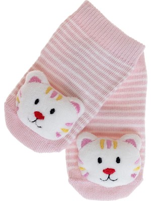 Hellobaby Kız Bebek Oyuncaklı Çorap Hayvan Baskılı