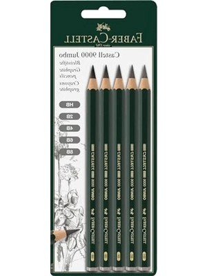 Odea Kauçuk Uçlu Hb Jumbo Set Kurşun Kalem, Faber-Castell Castell 9000