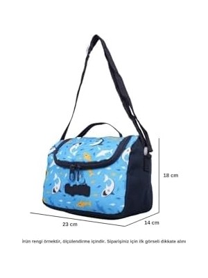 Kids Erkek Mavi Model Kalemlikli Beslenmeli Set Sırt Çantası
